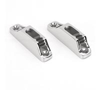 Keenso Taco de Cuerda para Barco, 2 Piezas de Acero Inoxidable 316 de Grado Marino, Doble Ranura, Abrazadera Rápida para Kayak, Canoa, Barco Inflable, con Diseño Resistente a la