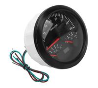 Keenso Tacómetro Eléctrico 3 en 1, Medidor de Temperatura del Agua, Presión de Aceite, 4000 Rpm, 0-10 Bar, 40-120 C, Retroiluminado de 7 Colores, con Orificio de Montaje (Esfera negra, bisel negro.)