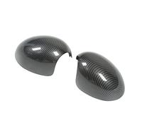 Keenso Tapa de Espejo Retrovisor Lateral de Puerta Trasera Estilo Fibra de | Material ABS, Textura de Fibra de Carbono, Cubre Arañazos y Daños, Solo para Espejos Plegables Manualmente, para R55 R56