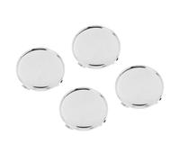 Keenso Tapacubos de Rueda, 4 Piezas, Exquisita Cubierta de Cubo de Llanta de Coche, Resistente Al Agua y Al Polvo, de Metal ABS con Superficie Resistente a Arañazos para Ruedas de (CR Plateado)