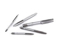 Keenso Tapas de Cabrestante en Atornillado de Núcleo Alto Conjunto M3 M4 M5 M6 M8-5 Piezas de Herramientas de Toque de Flauta Recta para Materiales Blandos