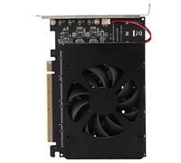 Keenso Tarjeta de Adaptador de Ventilador de Enfriamiento Mejorada NVME M.2 a PCIe X16 4 Puertos Tarjeta de Expansión, Transmisión de Alta Velocidad, Fuente de Alimentación PCIe para Entusiastas de