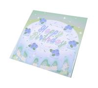 Keenso Tarjeta de Cumpleaños Emergente 3D, Papel con Luz LED y Música, Tarjeta de Felicitación Perfecta para Niños, mamá, papá en Ocasiones Especiales (GREEN)