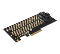 Keenso Tarjeta de Expansión de Disco Dual con Mejora de la Señal de Alta Velocidad, Diseño PCI-E 3.0 × 4 de Velocidad a Toda, para Usuarios de M.2 SSD