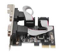 Keenso Tarjeta PCI-E de Alta Velocidad a Doble Serie RS232 de 230,4 Kbps para Aplicaciones/POS/ATM