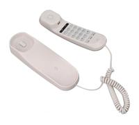 Keenso Teléfono con Cable Multifuncional Clear Sound Volumen Ajustable Teléfono de Montaje en Pared para la Oficina Domiciliaria Hotel ABS (White)