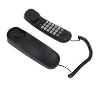 Keenso Teléfono con Cable Multifuncional Clear Sound Volumen Ajustable Teléfono de Montaje en Pared para la Oficina Domiciliaria Hotel ABS (Black)