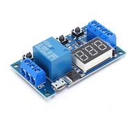 Keenso Temporizador de Interruptores de Circuito de Tiempo de Tiempo de la Placa de relé -delabe -delabe Módulo de Motor con Fuente de Alimentación Micro USB 5V para Aplicaciones de Taller