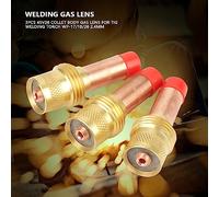 Keenso Tig -Laza de Gas Lente 3 PCS Conjunto de Cuerpo de Grabado de Cobre para WP 17/18/26 Linterna