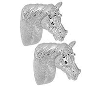 Keenso Tiradores Modernos de Aleación de Zinc con Cabeza de Caballo para Cajones de Armario de Cocina, 2 Juegos de Tiradores de Armario, Accesorios para Muebles para Gabinetes de Oficina en el Hogar