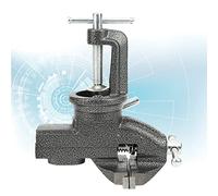 Keenso Tornillo de Banco, Abrazadera Miniatura Premium de 80mm para Equipos de Taller, Tornillo de Banco Giratorio de 360 grados, Hierro Fundido Duradero, Fácil Instalación