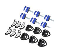 Keenso Tornillos de Mariposa, Herrajes de Techo Rígido de Liberación Rápida, Kit de Anillo en D de Aluminio Billet con Tornillos y Tuercas para JK JL (BLUE)