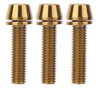 Keenso Tornillos para Bicicleta, 3 Piezas Tornillo De Aleación De Titanio, M5 * 20/M6 * 20 Tornillo De Fijación para La Potencia De La Bici(M5*20mm-Oro) Bicicletas y Accesorios