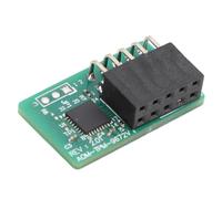 Keenso TPM - Módulo 2.0 de plataforma de confianza vertical SPI de 10 pines para placa base AOM TPM 9672V, PCB verde para un cifrado fuerte