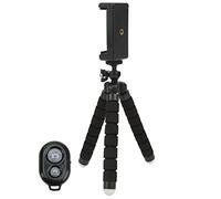 Keenso Trípode de Esponja Flexible con Control Remoto Inalámbrico para Teléfonos Móviles, Trípode Compacto y Estable para Palo Selfie, Viajes, Compacto y Flexible con Patas para