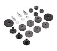 Keenso Tubo de Soporte de Embrague Filz Filz de 21pcs de Placas Largas -Ccessoire -set con Tuerca de Ala de Acero Inoxidable para Entusiastas del Kit de Batería, Acero de Plástico de Fiel