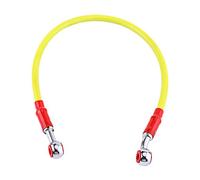 Keenso Tubo para aceite de frenos, 45/90 cm, M10 universal, para aceite de frenos de moto, tubo de combustible, conector de acero inoxidable trenzado, Amarillo, 45 cm
