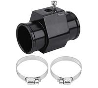 Keenso - Tubo para juntas de temperatura de agua para coche, aluminio, adaptador de calibrador, color negro