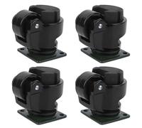 Keenso Ubicación de los Acuerdos de Ajuste de Nivel, 4pcs Black Industry Roller - para Movimientos de Máquina Grandes