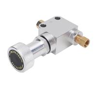 Keenso Válvula Dosificadora de Freno Ajustable, Perilla Moleteada Anodizada Mecanizada CNC de Aleación de Aluminio, con Rango de Presión de 150 a 1200 PSI para Autos de Carreras y (SILVER)