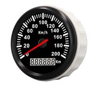 Keenso Velocímetro, Medidor Cuentakilómetros, Acero Inoxidable 316L, Vidrio Antivaho IP67, Resistente Al Agua, a Prueba de Polvo, 0 200 Km/h 0 99999,9 Km, Luz de Fondo Roja, con bajo