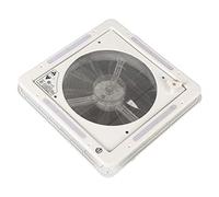 Keenso Ventilador de Techo para RV, ABS, 12 V, Ventilador de Techo para Autocaravana con 4 Luces LED, Entrada y Escape de Aire Duales, 16,5 X 16,5 Pulgadas, para Caravana, Remolque, Yate, Baño, Cocina