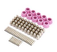 Keenso Versátil 80pc/set AG60 SG55 Cortador de Cortero Material de Consumo de Antorcha Kit de Copa de Copa de Electrodo para SG55, Linterna AG-60 en Corte de