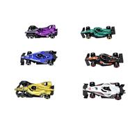 Keenso Vintage Diecast Racing Car Display Set, 6 Piezas de Aleación | Miniaturas de automóviles de fórmula clásica, detalles exteriores intrincados, estilos mixtos de Roadster y Racer, estante,