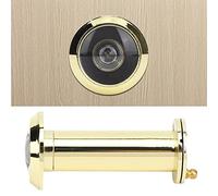 Keenso Visor de Puerta Antirrobo de 220 Grados con Cubierta Trasera para Seguridad del Hogar, Fácil Instalación, Adecuado para Puertas de 55-90 Mm de Grosor, Color Bronce Rojo, Material de Aleación