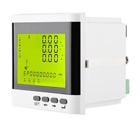 Keenso Voltímetro de Amperemérez Digital LED de Corriente Eléctrica Trifásica Multi -Funciones para el Monitoreo y Gestión de los Parámetros Eléctricos, Alojamiento ABS Premium