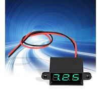 Keenso Voltímetro Digital de Protección Inversa para Monitorear la Tensión en la Configuración Industrial y Automotriz (Fuente retroiluminado verde)