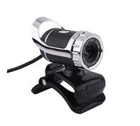 Keenso Web Camera PC Camera Web USB 2.0 Pixels Clipon Webcam HD 360 Rotating Stand Builtin Microphone PC for Gaming Mice (Plata