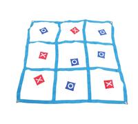 Keenso XO Toss Game, Juego de Mesa Plegable de Nailon con Pufs para Diversión en la Playa Al Aire, Camping Familiar y Reuniones en el Patio Trasero (Blue)
