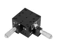 Keenso XY-Lineartisch SEMY60-AC - Micrometro Manual de precisión, Plataforma de Desplazamiento Lineal, cojinete de Desplazamiento, Mesa corredera, guía de Rodillos XY, Eje de 60 x 60 x 40 mm
