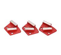 Keenso Zapatas Abrasivas de Diamante con Diseño Trapezoidal para Corte Agresivo de Hormigón, 3 Piezas, Rojo, 30#, 2 Dientes, Alta Eficiencia