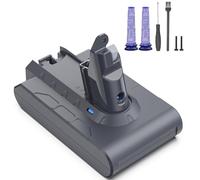 Keenstone 8000 mAh Batería Dyson V6 DC62, Batería de Repuesto para Aspiradora Dyson DC58 DC59 DC61 Animal DC72 DC74 SV03 SV05 SV06 SV07 SV09, Incluye 2 Filtros, Destornillador y Tornillos
