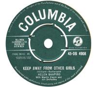 Keep away from other girls/Cry my heart out (7" Vinyl Single)(1962)(Columbia 4908)