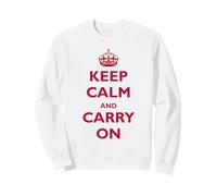 Keep Calm and Carry On Classic British Dichos Hombres, Mujeres Niños Sudadera