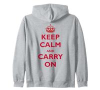 Keep Calm and Carry On Classic British Dichos Hombres, Mujeres Niños Sudadera con Capucha