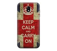 Keep Calm and Carry On Funda Carcasa Case para Samsung Galaxy J7 (2017) EU Version