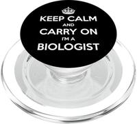 Keep Calm and Carry On I'm a Biologist - Divertido PopSockets PopGrip para MagSafe