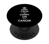Keep Calm and Carry On I'm a Cancer - Funny Astrology PopSockets PopGrip Adhesivo