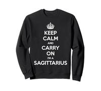 Keep Calm and Carry On I'm a Sagitario - Funny Astrology Sudadera