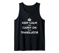 Keep Calm and Carry On I'm a Translator - Divertido Camiseta sin Mangas