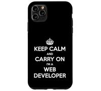 Keep Calm and Carry On I'm a Web Developer - Divertido Carcasa para iPhone 11 Pro MAX