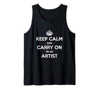 Keep Calm and Carry On I'm an Artist - Divertido Camiseta sin Mangas