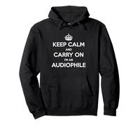 Keep Calm and Carry On I'm an Audiophile - Divertido Sudadera con Capucha