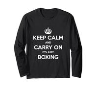 Keep Calm and Carry On It's Just Boxing - Divertido Manga Larga