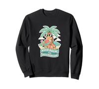 Keep Calm and Carry Palm Tree On Summer Vacation Juego de Palabras Divertido Sudadera
