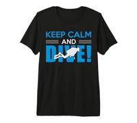 Keep Calm and Dive Scuba Funny Diver Diving Camiseta Premium